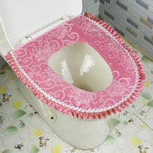 Load image into Gallery viewer, 3pcs Toilet Seat Cover Pads Household Flannel Thicker Zipper Velcro Fastener