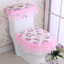 Load image into Gallery viewer, 3pcs Toilet Seat Cover Pads Korean Style Fabric Brushed Three-Piece Set U-Shaped Fabric