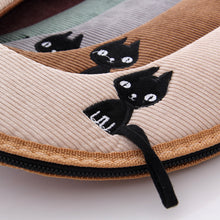 Load image into Gallery viewer, 3pcs Toilet Seat Cover Pads Corduroy Zipper Creative Cute Kitten Household Waterproof O-Ring
