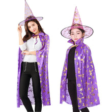 Lade das Bild in den Galerie-Viewer, 2x Halloween Xmas Christmas Gifts Decoration Children's Cloak Bronzing Pumpkin Cloak Witch Suit Parent-Child Dress up