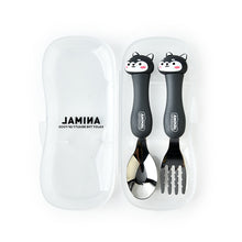 Lade das Bild in den Galerie-Viewer, 304 Stainless Steel Flatware Sets Portable Children's Tableware Cartoon Animal Spork 2pcs Suit