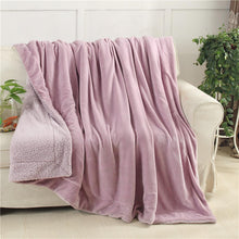 Lade das Bild in den Galerie-Viewer, Thickened Blanket Double Layer Flannel Berber Fleece Blanket Thermal Blanket Multi-Purpose Blanket
