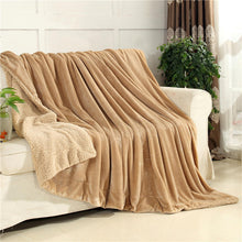 Lade das Bild in den Galerie-Viewer, Thickened Blanket Double Layer Flannel Berber Fleece Blanket Thermal Blanket Multi-Purpose Blanket