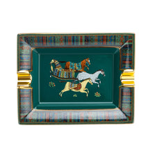 Load image into Gallery viewer, Ashtray Cigar Ceramic European-Style Double-Slot Painted Household Metal Cigar Ashtray