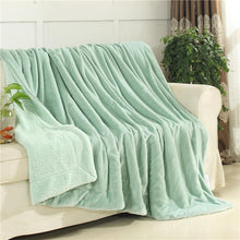 Lade das Bild in den Galerie-Viewer, Thickened Blanket Double Layer Flannel Berber Fleece Blanket Thermal Blanket Multi-Purpose Blanket