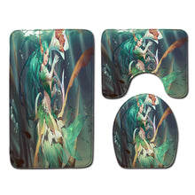 Load image into Gallery viewer, 3pcs Toilet Seat Cover Pads Cartoon Anime Bathroom s Three-Piece Carpet Set Door Bathroom Non-Slip