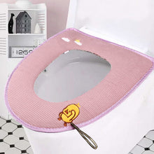 Load image into Gallery viewer, 3pcs Toilet Seat Cover Pads Coral Fleece Universal Velcro Thicker Mink Suede