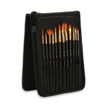 Load image into Gallery viewer, 12 PCs Black Stick Nylon Hair Black with Palette Art Brushes