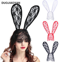 Lade das Bild in den Galerie-Viewer, 2x Halloween Xmas Christmas Gifts Decoration Multi-Delicate New Lace Big Rabbit Ear Headdress