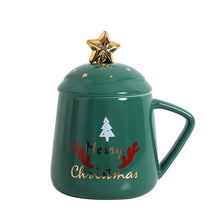 Load image into Gallery viewer, Xmax Christmas Cup Gift Creative Cartoon Gift Ceramic with Lid Spoon Personality Mark