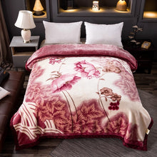 Lade das Bild in den Galerie-Viewer, Blanket Raschel Double-Layer Thickened Autumn and Winter Woolen Blanket Coral Fleece Flannel
