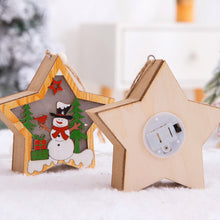 Load image into Gallery viewer, 2PCs Christmas Tree Decoration Glowing Wooden Pendant Small Gift