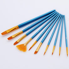 Load image into Gallery viewer, 10 Pieces Nylon Hair Brush Including Brush Pen Set Blue Hook Line