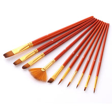 Load image into Gallery viewer, 10 Pieces Nylon Hair Brush Including Brush Pen Set Blue Hook Line