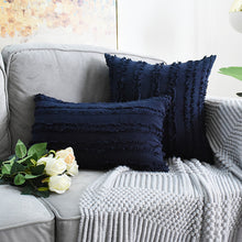 Load image into Gallery viewer, 2pcs Pillowcases 45 * 45cm Square Solid Color Cotton and Linen Cut Flower Tassel Sofa