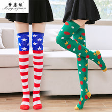 Lade das Bild in den Galerie-Viewer, 2x Halloween Xmas Christmas Gifts Decoration over the Knee Christmas Stockings Stockings