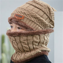Lade das Bild in den Galerie-Viewer, Warm Winter Knit Beanie Hats Men 'S Korean-Style Fashionable Wool Thickened Warm Outdoor Winter Pullover Unisex