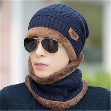 Lade das Bild in den Galerie-Viewer, Warm Winter Knit Beanie Hats Men 'S Korean-Style Fashionable Wool Thickened Warm Outdoor Winter Pullover Unisex