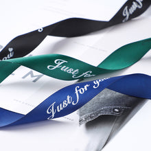 Load image into Gallery viewer, 2pcs Christmas Packing Materials 2.5cm * 45M Just for You Polyester Belt Cake Gift Bow