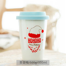 Load image into Gallery viewer, Xmax Christmas Cup Gift Creative Ceramic Mark with Cover Spoon Office Coffee Festival Give as Gifts