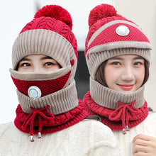 Load image into Gallery viewer, Warm Winter Knit Beanie Hats Windproof Cycling Women Fleece Lined Padded Warm Keeping Ear Protection Unisex