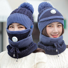 Load image into Gallery viewer, Warm Winter Knit Beanie Hats Windproof Cycling Women Fleece Lined Padded Warm Keeping Ear Protection Unisex