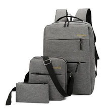 Load image into Gallery viewer, Backpack New Casual Men's Three-Piece Outdoor Travel Computer Female Junior High School Student Schoolbag