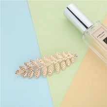 Load image into Gallery viewer, 2PCs Bridal Golden Leaf Headdress Earrings Crown Head Hoop Armband Christmas Gift