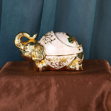 Load image into Gallery viewer, Ashtray Creative Lucky Elephant Metal Tea Table Craft Decoration Windproof Cover Elephant