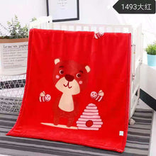 Load image into Gallery viewer, Nap Blanket Winter Double-Layer Thickened Right-Angle Edging Cover Blanket Baby Cloud Blanket Cartoon Blanket