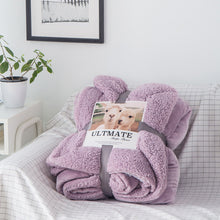 Load image into Gallery viewer, Winter Warm Double Layer Berber Fleece Blanket Nap Single Double Flannel Blanket