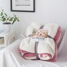 Load image into Gallery viewer, Winter Warm Double Layer Berber Fleece Blanket Nap Single Double Flannel Blanket