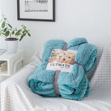 Load image into Gallery viewer, Winter Warm Double Layer Berber Fleece Blanket Nap Single Double Flannel Blanket