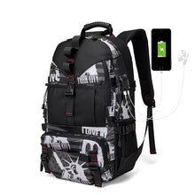 Lade das Bild in den Galerie-Viewer, Oxford Canvas Backpack Men's Hiking Backpack Outdoor Travel Backpack Middle School Student Schoolbag