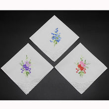 Load image into Gallery viewer, Fabric Embroidered Butterfly Luxury Hankies Lace Flower Hanky Cloth For Ladies
