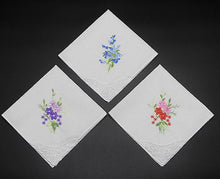 Load image into Gallery viewer, Fabric Embroidered Butterfly Luxury Hankies Lace Flower Hanky Cloth For Ladies