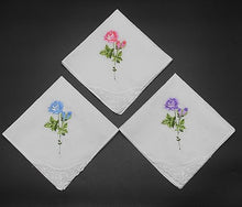 Load image into Gallery viewer, Fabric Embroidered Butterfly Luxury Hankies Lace Flower Hanky Cloth For Ladies