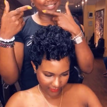 Load image into Gallery viewer, Women Wig Short African Handsome Short Curly Hair W454