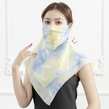 Load image into Gallery viewer, 2PCs Chiffon Shawl Ear-Hanging Sunscreen Veil Summer Face Mask for Outdoor Cycling