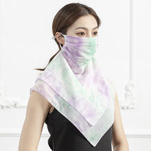 Load image into Gallery viewer, 2PCs Chiffon Shawl Ear-Hanging Sunscreen Veil Summer Face Mask for Outdoor Cycling