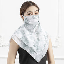 Load image into Gallery viewer, 2PCs Chiffon Shawl Ear-Hanging Sunscreen Veil Summer Face Mask for Outdoor Cycling