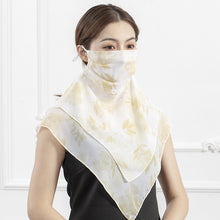Load image into Gallery viewer, 2PCs Chiffon Shawl Ear-Hanging Sunscreen Veil Summer Face Mask for Outdoor Cycling