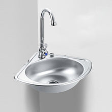 Load image into Gallery viewer, Kitchen Utility Sinks Corner Wall Mounted Stainless Steel Triangle Basin
