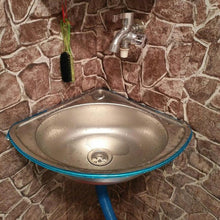 Load image into Gallery viewer, Kitchen Utility Sinks Corner Wall Mounted Stainless Steel Triangle Basin