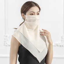 Load image into Gallery viewer, 2PCs Chiffon Shawl Ear-Hanging Sunscreen Veil Summer Face Mask for Outdoor Cycling
