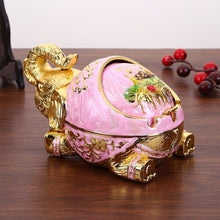Load image into Gallery viewer, Ashtray Creative Lucky Elephant Metal Tea Table Craft Decoration Windproof Cover Elephant