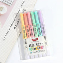 Lade das Bild in den Galerie-Viewer, Highlighters Luminizers Double Head Erasable Highlighter Pen drawing Art Supplies