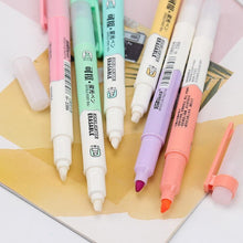 Lade das Bild in den Galerie-Viewer, Highlighters Luminizers Double Head Erasable Highlighter Pen drawing Art Supplies