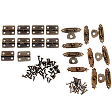 Lade das Bild in den Galerie-Viewer, Locks Latches Antique Bronze Furniture Cabinet Hinges Jewelry Wooden Box Case