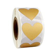 Load image into Gallery viewer, 2x500pcs Christmas Xmas Heart Silver Rose Gold Scratch Stickers Rub-on Transfers Paper Label tape